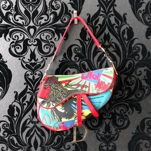 Christian Dior Rasta collection saddle bag 2003